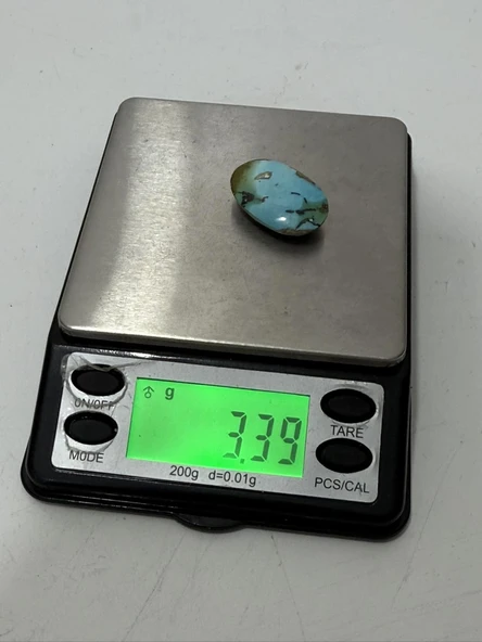 Doğal İran Nişabur Firuze (Turkuaz) Taşı 17 Karat - 3,38 Gram - Resim 6