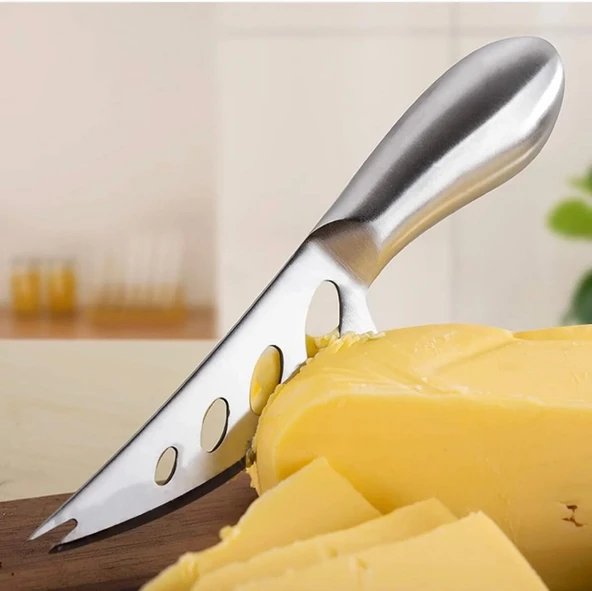 Inox Peynir Bıçağı Seti - Tereyağı Bıçağı Kahvaltı Seti Profesyonel Tasarım 304 Paslanmaz Çelik - Resim 3