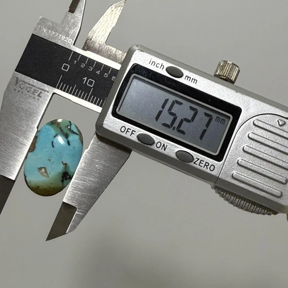 Doğal İran Nişabur Firuze (Turkuaz) Taşı 17 Karat - 3,38 Gram - Resim 3