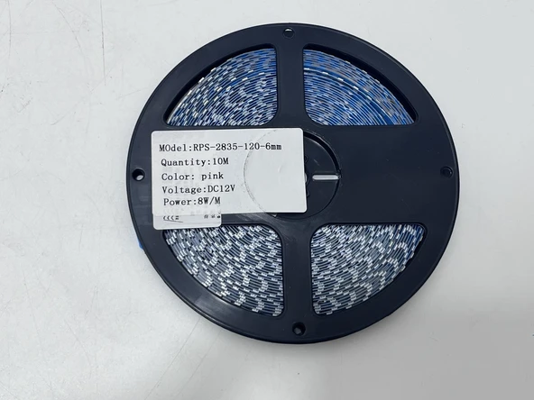 Rps-2835-120-6mm Yapışkanlı Şerit Led 10 Metre Pembe (120 Led/m - 12V) - Resim 3