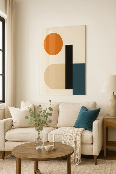 Modern Sanat Temperli Cam Tablo Ev Dekorasyonu Duvar Dekoru - Resim 2