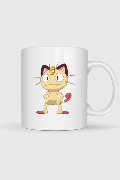 Meowth Baskılı Kupa Bardak ürün görseli