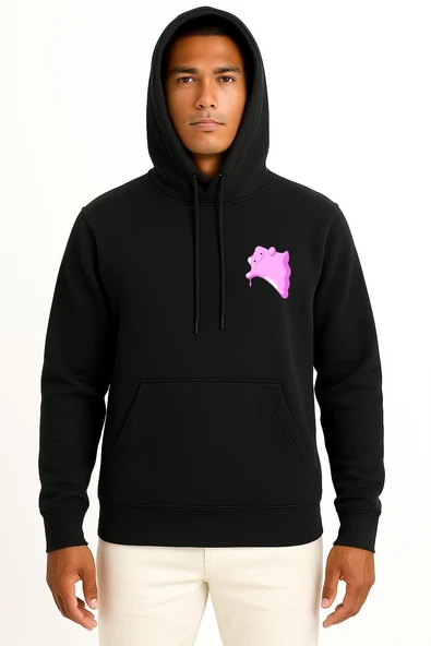 Kapüşonlu Battle Revolution Cep Baskılı Unisex Sweatshirt - Resim 11