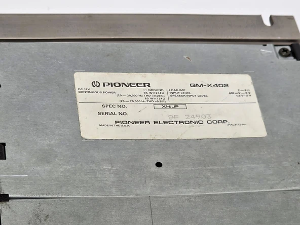 Pioneer Carrozzeria GM-X402 2 Kanal Araç Amplifikatörü 2.El - Resim 9