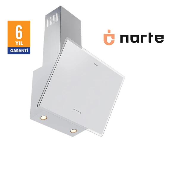 NARTE-H20160W 60CM BEYAZ CAM EĞİMLİ DAVLUMBAZ - 6 YIL GARANTİLİ - Resim 3