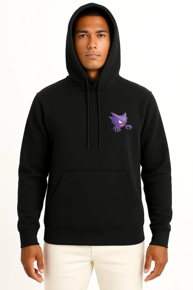 Kapüşonlu Haunter Cep Baskılı Unisex Sweatshirt - Resim 9