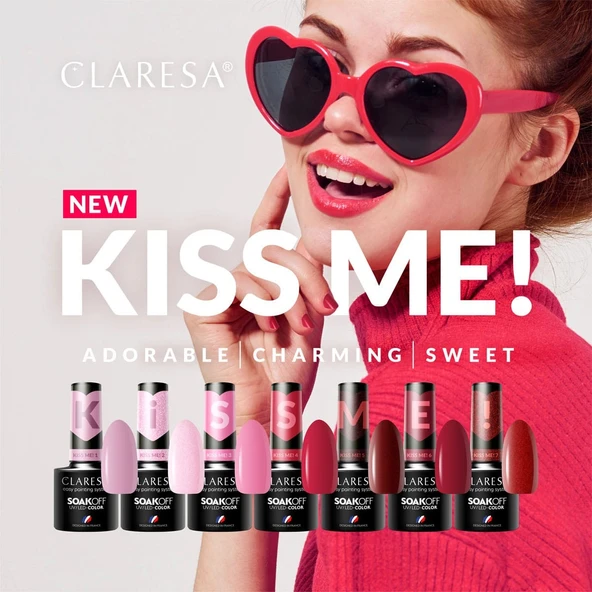 Claresa Kalıcı Oje Kiss Me 2 Simli Açık Pembe 5g - Resim 4