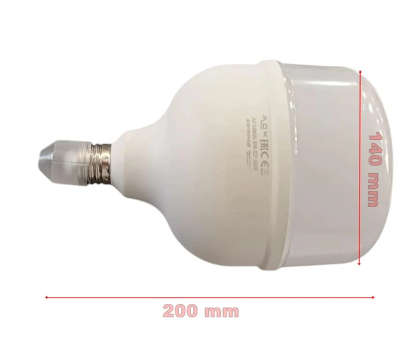 ACK 50w E-27 Torch Led Ampul Bulb GÜNIŞIĞI 3000k (Sarı Işık) 220v 4400lm IP20 - Resim 4