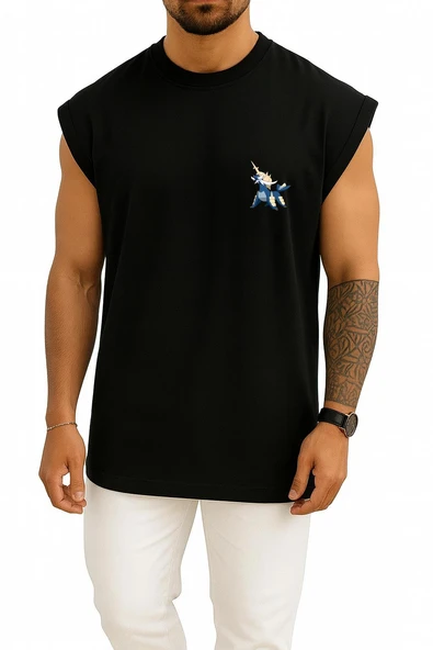 Oversize Oshawott Cep Baskılı Atlet - Resim 11