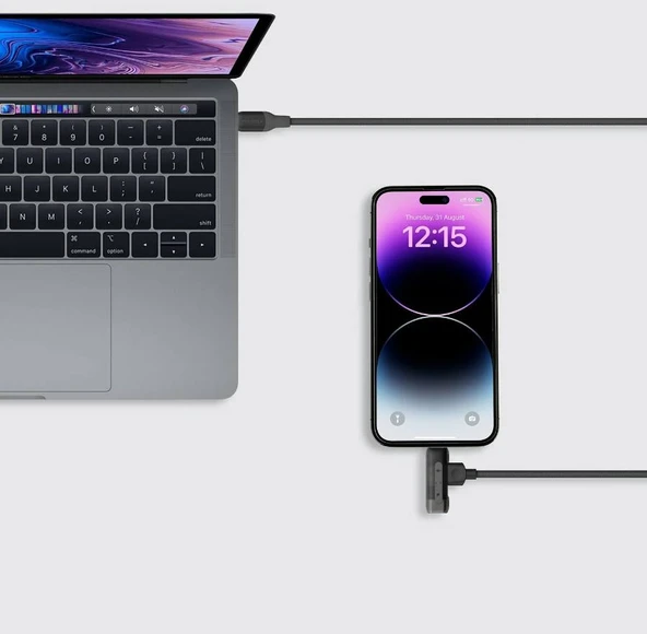 Momax 1-Link Flow Duo Usb-C Lightling Kablo (1,5 Metre) - Resim 3