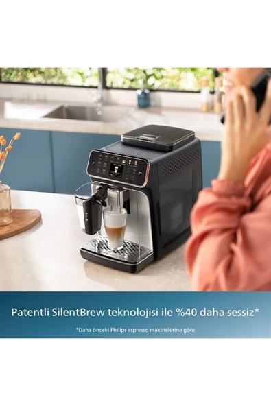 4400 Serisi LatteGo Tam Otomatik Espresso Makinesi, 12 Sıcak ve Soğuk İçecek, QuickStart, EP4446/70 - Resim 9