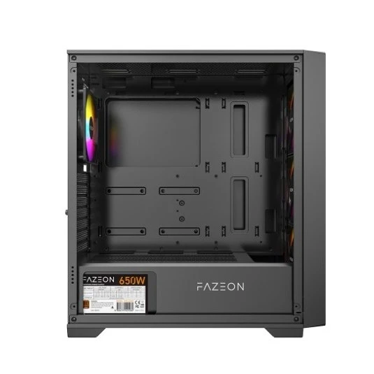FAZEON 650W 80+ BRONZE F12 F12A650BBM Gaming Mid-Tower PC Kasası - Resim 4