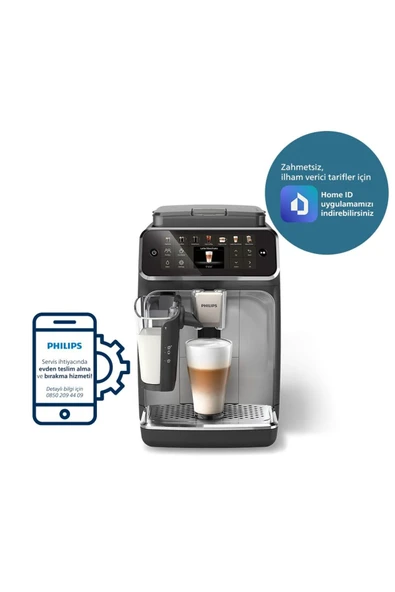 4400 Serisi LatteGo Tam Otomatik Espresso Makinesi, 12 Sıcak ve Soğuk İçecek, QuickStart, EP4446/70 - Resim 4