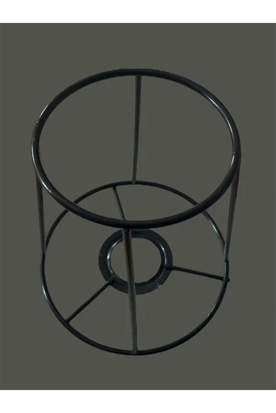 Konik Mini Abajur Teli ve Aplik Teli, İskeleti Siyah Statik Boyalı E27 (15 Cm) - Resim 4