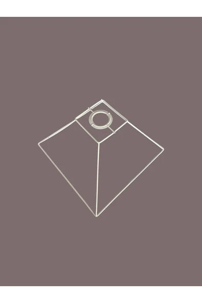 Kare Avize Teli , İskeleti (30x15 Cm) Beyaz Statik Boyalı (Duy Takımı Dahil) - Resim 5