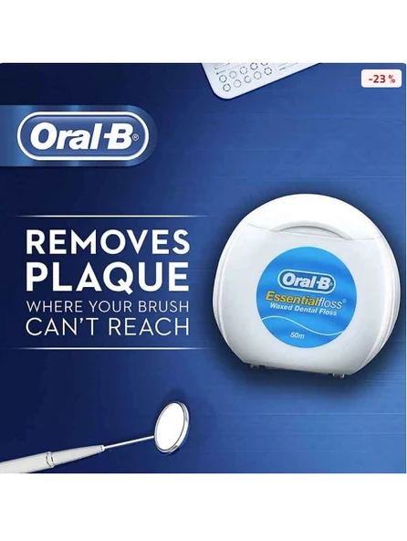 Oral-B Mumsuz Diş İpi Essential Floss 50 m - Resim 3
