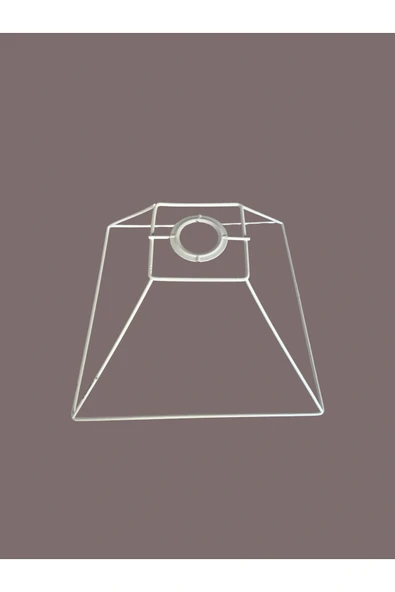 Kare Avize Teli , İskeleti (30x15 Cm) Beyaz Statik Boyalı (Duy Takımı Dahil) - Resim 4