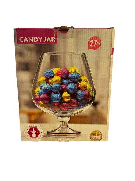 Bardak cam şekerlik - ayaklı cam şekerlik 20,5 cm. - Resim 4