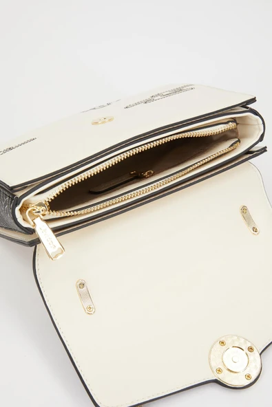 Siyah Kabartma Desen Omuz Çantası-930250 - Resim 6