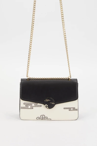 Siyah Kabartma Desen Omuz Çantası-930250 ürün görseli 1