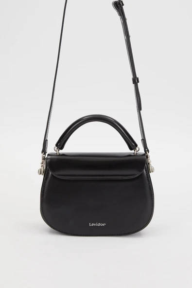 Siyah Kalp Akseuarlı El Çantası-930236 ürün görseli 1