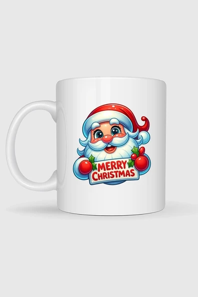 Merry Christmas Yılbaşı Baskılı Kupa Bardak - Resim 2