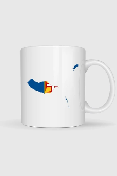 Madeira Adası Madeira Bayrağı Portekiz Baskılı Kupa Bardak ürün görseli