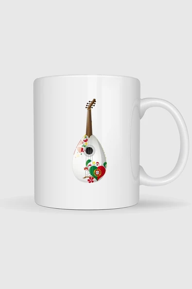 Portekiz Ukulele Gitar Baskılı Kupa Bardak ürün görseli