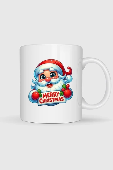 Merry Christmas Yılbaşı Baskılı Kupa Bardak ürün görseli