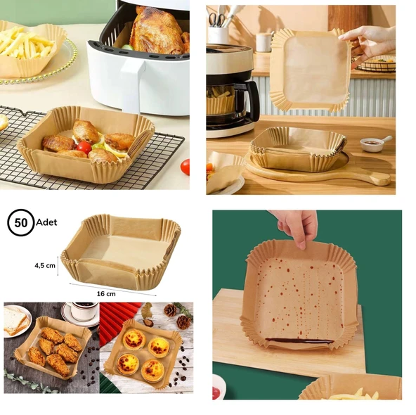 Airfreyer Fritöz Kağıdı Kare XL / XXL 50li - Resim 3