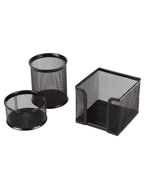 Kraf Perfore 3lü Ofis Seti Siyah 470G - 2