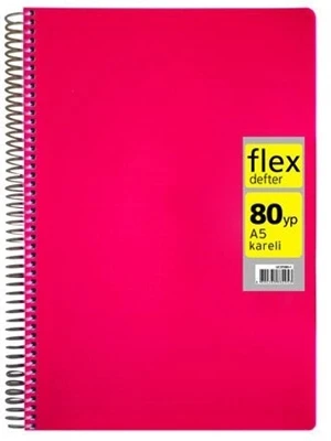 Umur Mynote Flex Neon A5 Pp Kapak Spiralli Defter Kareli 80 Yp Mfxne-a580-k ürün görseli 1