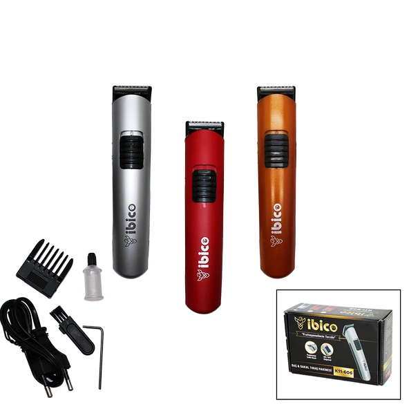 SAÇ SAKAL KESME TRAŞ MAKİNESİ AYARALI TARAK - KIRMIZI-TURUNCU-GRİ GÖVDE (5358) ürün görseli 1