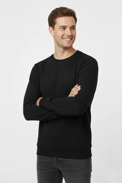 Erkek Sıfır Yaka Kazak Petek Örgü Klasik Kalıp 6635 BGL-ST04929 - Resim 5