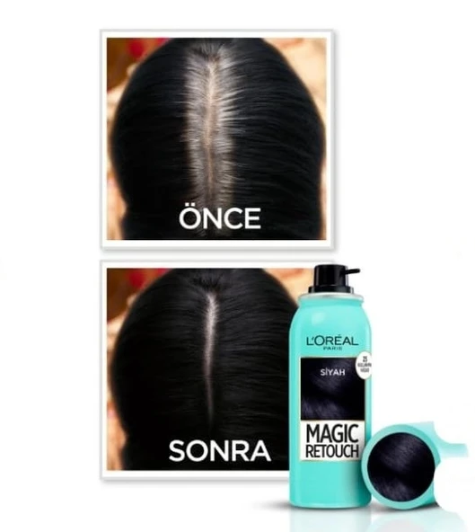Loreal Paris Magic Retouch Beyazlar İçin Anında Kapatıcı Sprey Siyah 75 ML - Resim 2