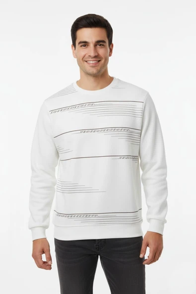 Erkek Sıfır Yaka Sweatshirt BGL-ST04863 ürün görseli