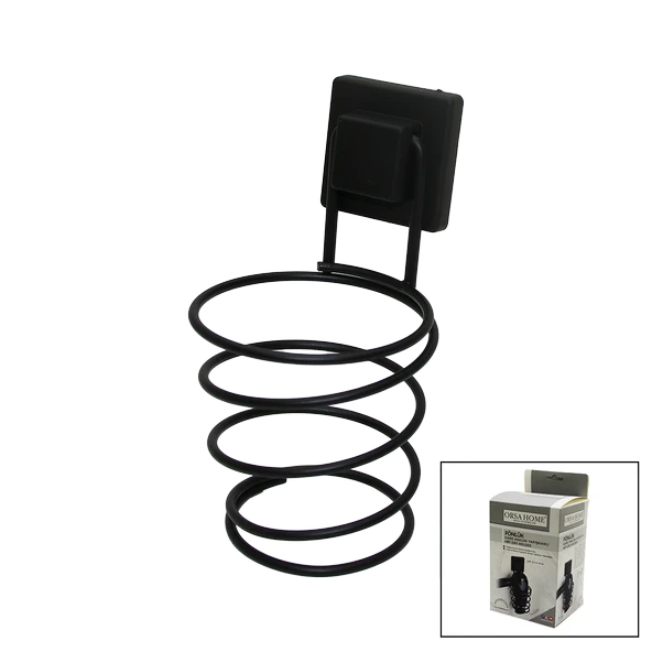 SİYAH - METAL FÖNLÜK FÖN MAKİNE ASKISI KARE MACUN YAPIŞKANLI10X11X15CM (5358) ürün görseli