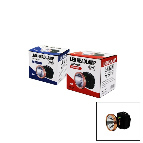 3W PİLLİ KAFA LAMBASI FENER OYNAR BAŞLI (5358) ürün görseli 1