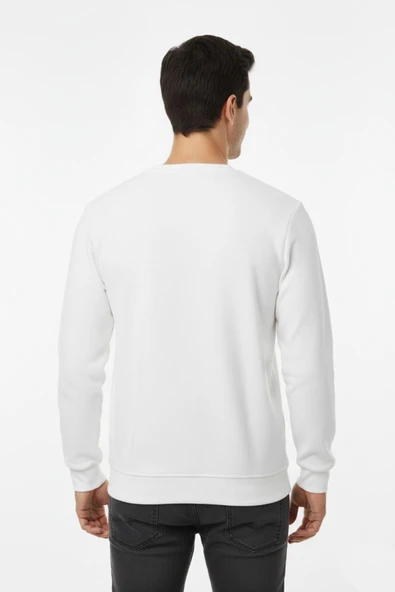 Erkek Sıfır Yaka Sweatshirt BGL-ST04863 - Resim 10