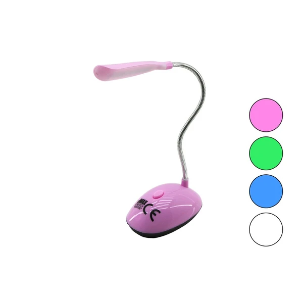 MİNİ   PİLLİ - YAYLI  LEDLİ MASA LAMBASI  3 X 1.5V AAA PİL (5358) ürün görseli 1