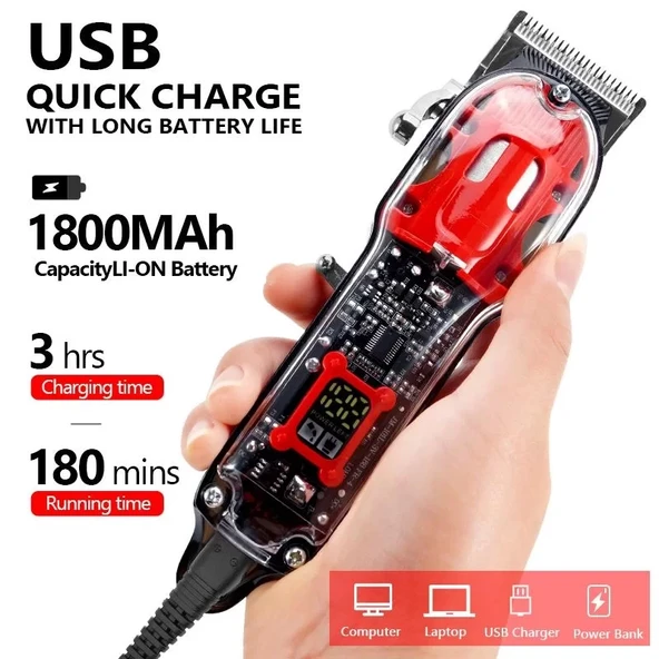 Dearling Şarjlı Saç Kesme Makinesi RF-107 (5358) ürün görseli 1