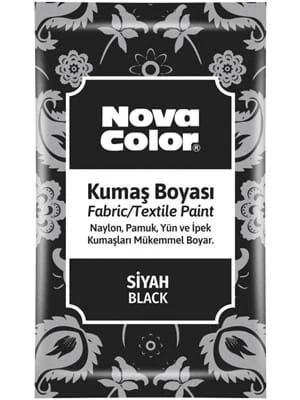 Nova Color 12 Gr Toz Kumaş Boyası Siyah Nc-904 ürün görseli 1
