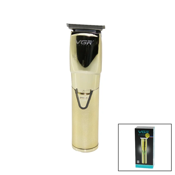 GOLD KROM KAPLAMA GÖVDE  SAÇ - SAKAL KESME TRAŞ MAKİNESİ  USB ŞARJLI V-903 (5358) ürün görseli 1
