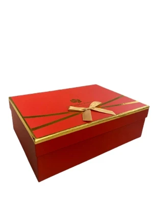 Nedi Dikdörtgen Hediye Kutusu No:3 Yaldızlı Kırmızı T451-6r ürün görseli 1