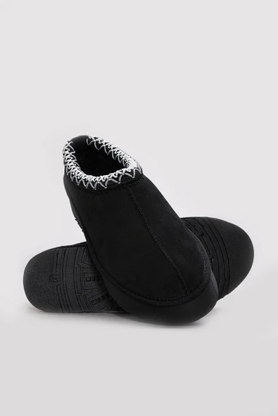 Hakiki Deri Kürklü  Kadın Sabo Terlik 046KZA605 - Resim 8