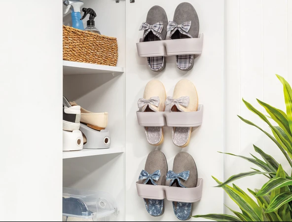 Banyo Terlik Tutucu - Kapı Arkası Pratik Raf - Terlik Tutucu Beyaz - Resim 2