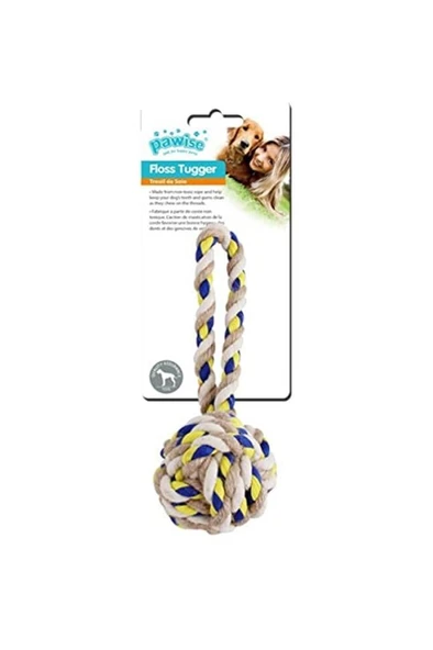 Pawise Floss Tugger Tutma Saplı İp Toplu Köpek Oyu ürün görseli 1