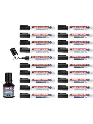 Edding 360xl Tahta Kalemi Siyah 20"li (mürekkep Hediyeli) Ed360xlk2001 ürün görseli 1