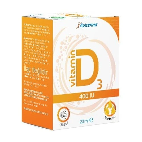 Avicenna Vitamin D3 400 IU Damla Sprey 20 ml ürün görseli