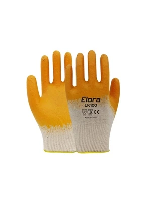 Beybi Elora Nitril Pmk Lk100 Örme Beyaz Sarı İş Eldiveni ürün görseli 1